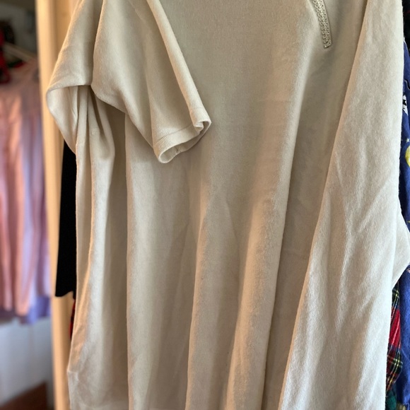 Quacker Factory Top cream long sleeve 3 X - Picture 3 of 5
